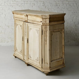 1860s Belgian Bleached Oak Commode
