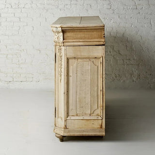1860s Belgian Bleached Oak Commode
