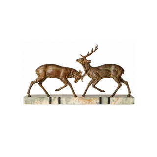 19th Century Belgian Cast Metal Stag Sculpture
