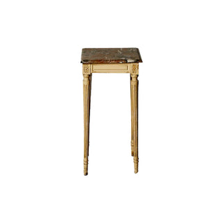 19th Century French Louis XVI Style Gilt Wood and Marble Top Side Table
