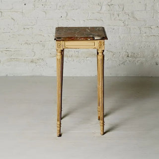 19th Century French Louis XVI Style Gilt Wood and Marble Top Side Table
