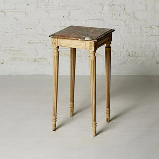 19th Century French Louis XVI Style Gilt Wood and Marble Top Side Table

