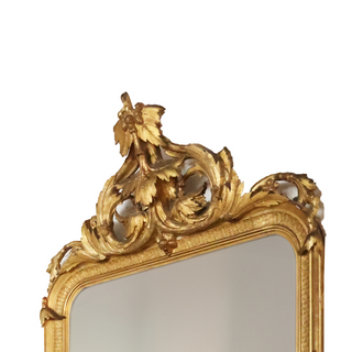 1880 French Louis Philippe Giltwood Mirror
