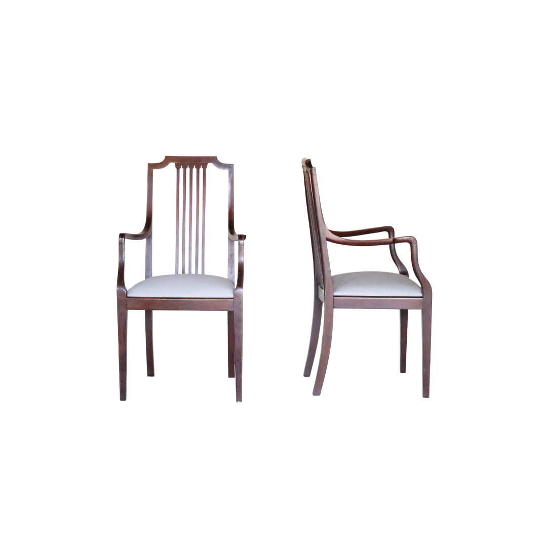 1900 English Arm Chairs (Set of 2) - Thumbnail 4