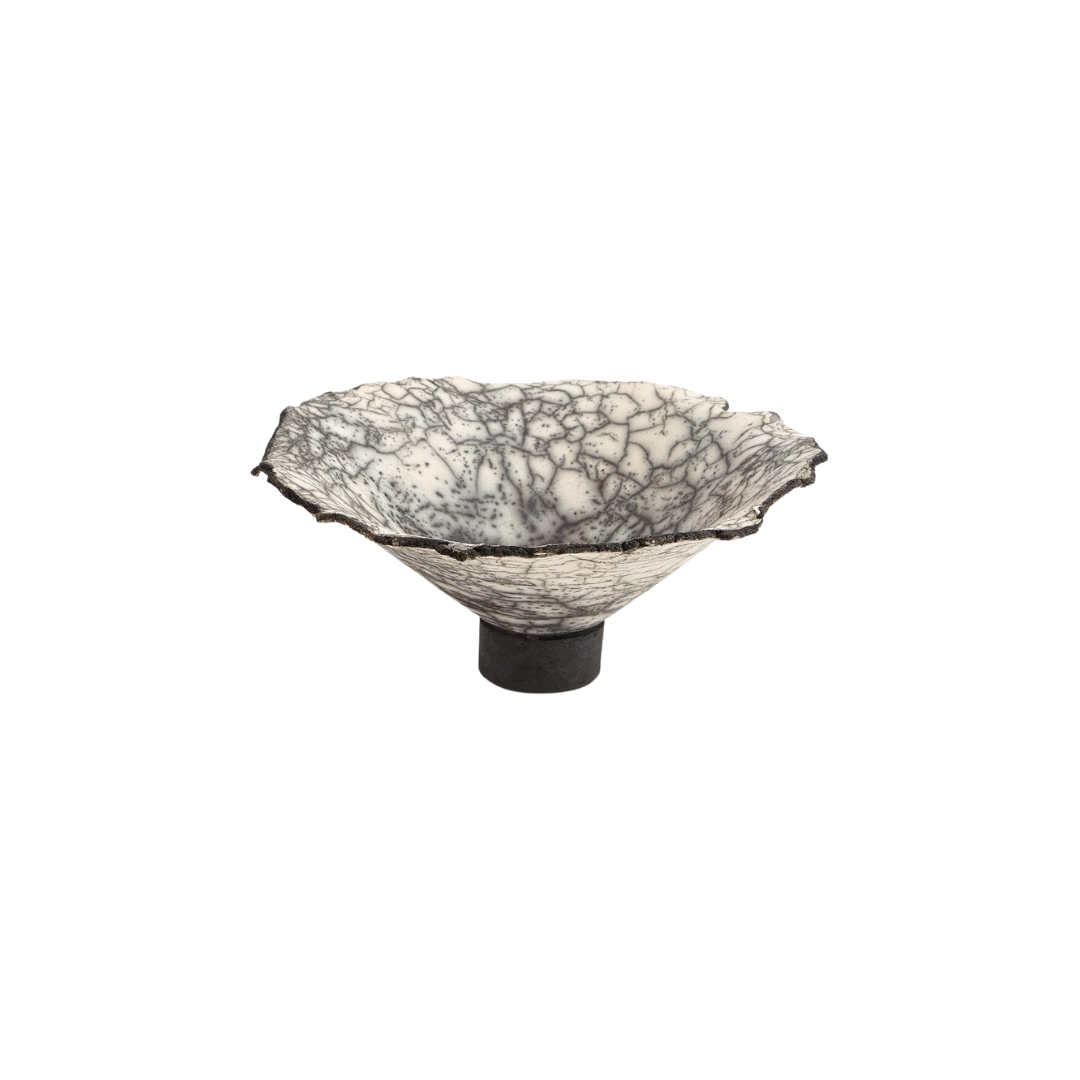 Crackled Footed Bowl - Christopher Collection