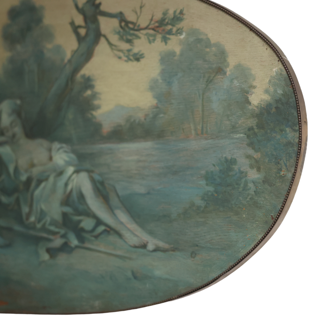 1700 French Oval Wooden Painted Panels (Set of 3) - Thumbnail 3