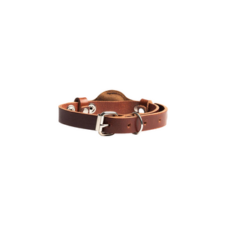 Leather AirTag Dog Collar (Cinnamon, Medium) by Rustico
