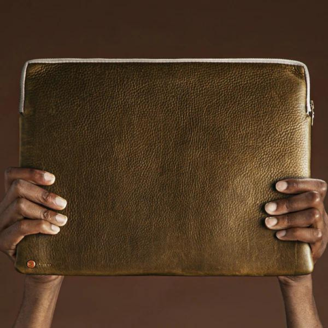 Oxford Leather Laptop Sleeve - Thumbnail 2