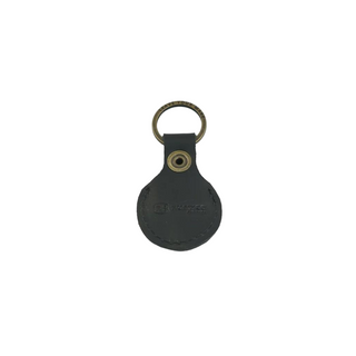 Leather AirTag Case with Key Ring (Black) by Rustico
