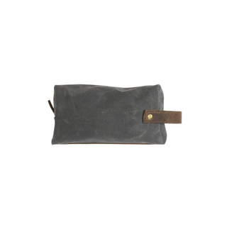 High Line Large Waxed Canvas Toiletry Bag (Grey) by Rustico
