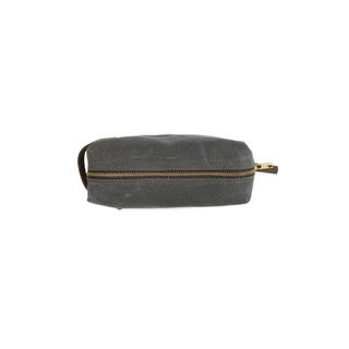 High Line Large Waxed Canvas Toiletry Bag (Grey) by Rustico
