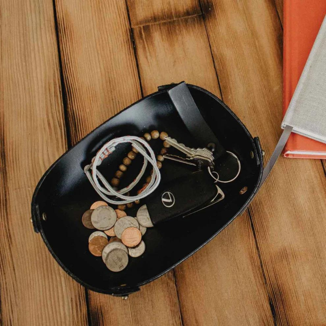 Basin Leather Catch All Tray (Thick) - Thumbnail 3