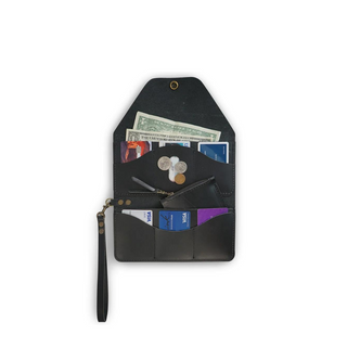 Continental Clutch Leather Wallet (Black) by Rustico
