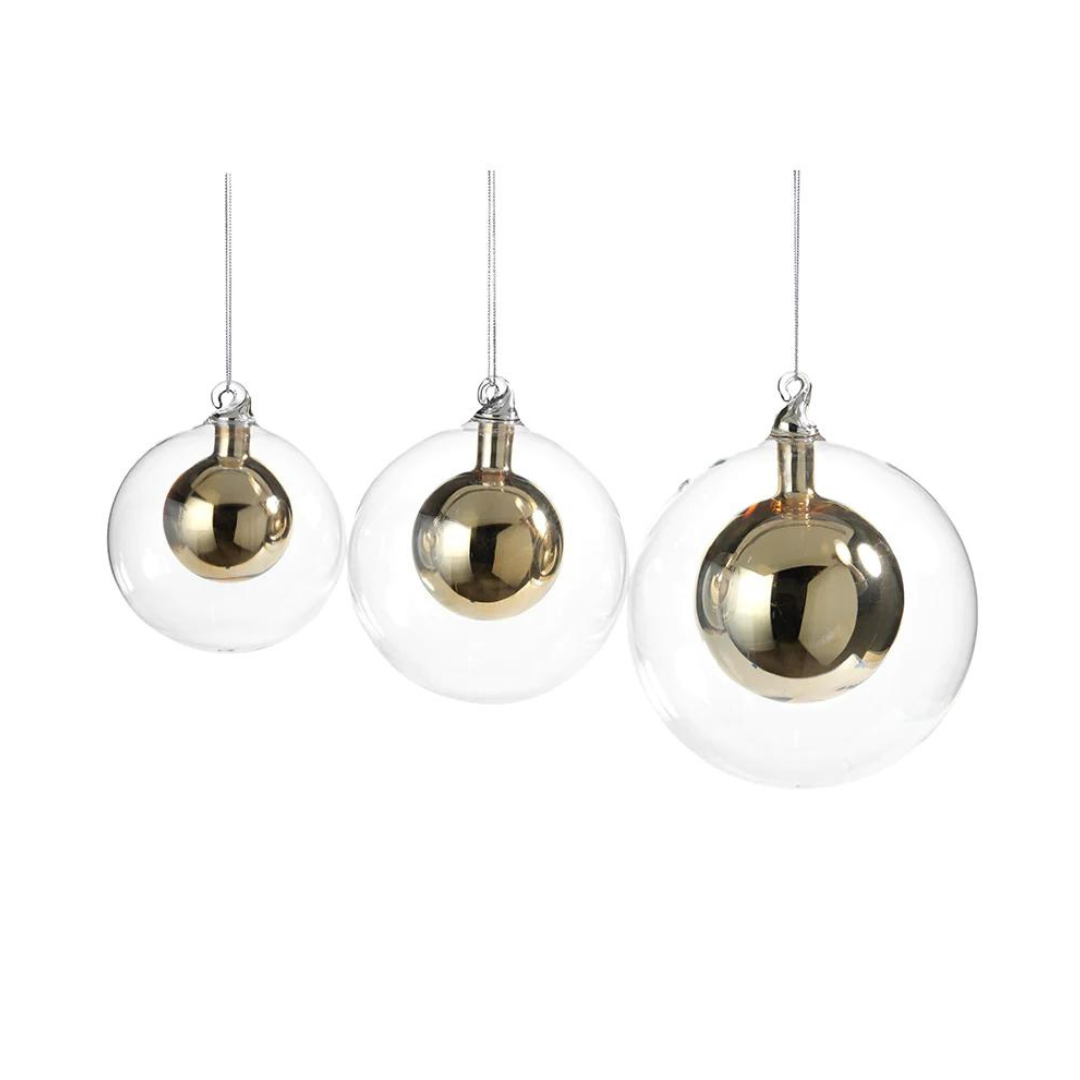 Double Glass Ball Ornament (Large)