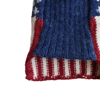 Hand Knit Flag Dog Sweater (Small)

