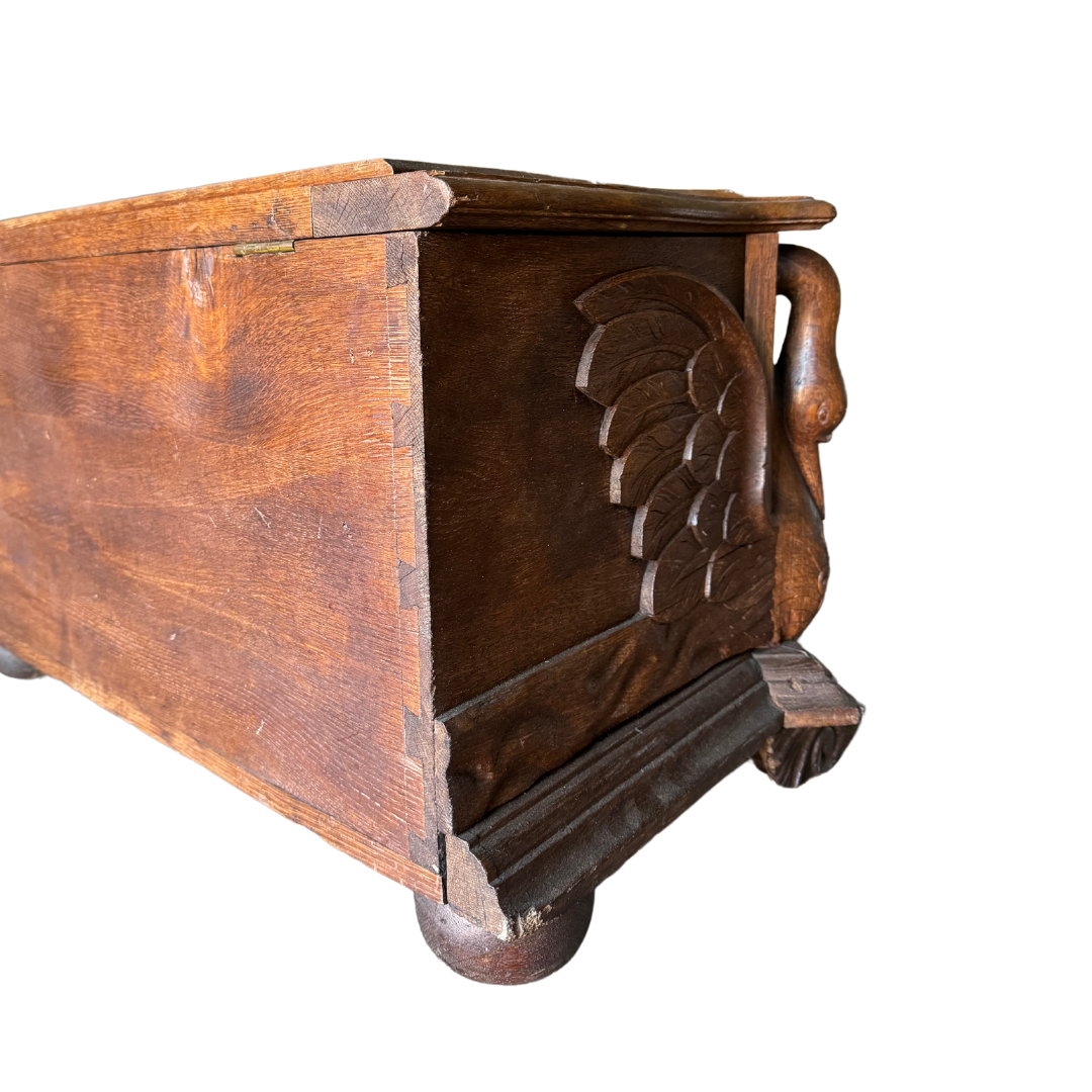 Christopher Collection French Carved Swan Trunk - Thumbnail 5