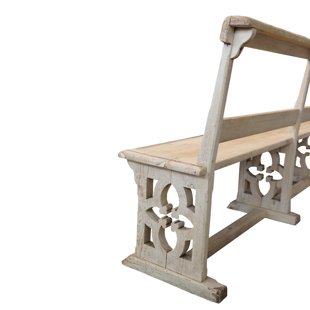 19th Century French Bleached Bench - Thumbnail 2