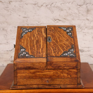 20th Century English Oak Stationary Box with Detailing
