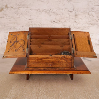 20th Century English Oak Stationary Box with Detailing
