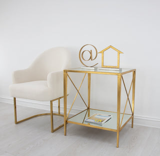 Gold Square Side Table
