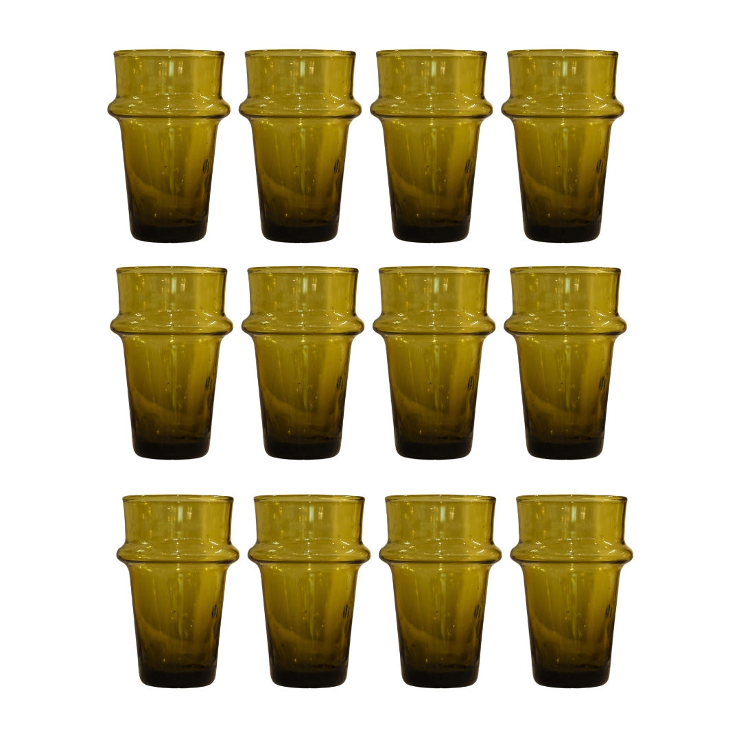 Nico Amber Medium Glass (Set of 12)