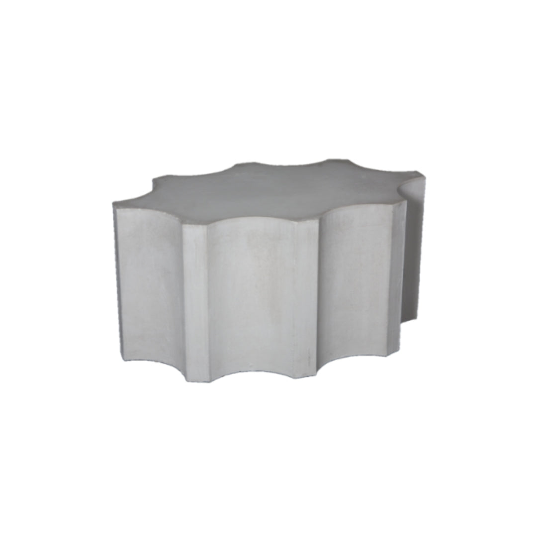 Fluted Oval Coffee Table (Rottenstone) - Christopher Collection