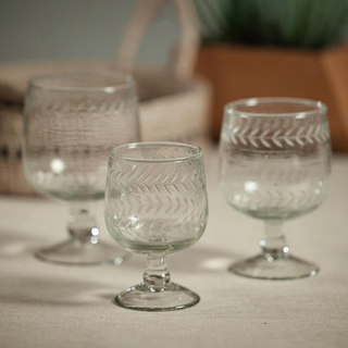 Tuscan Hand Made & Etched Red Wine Glass
