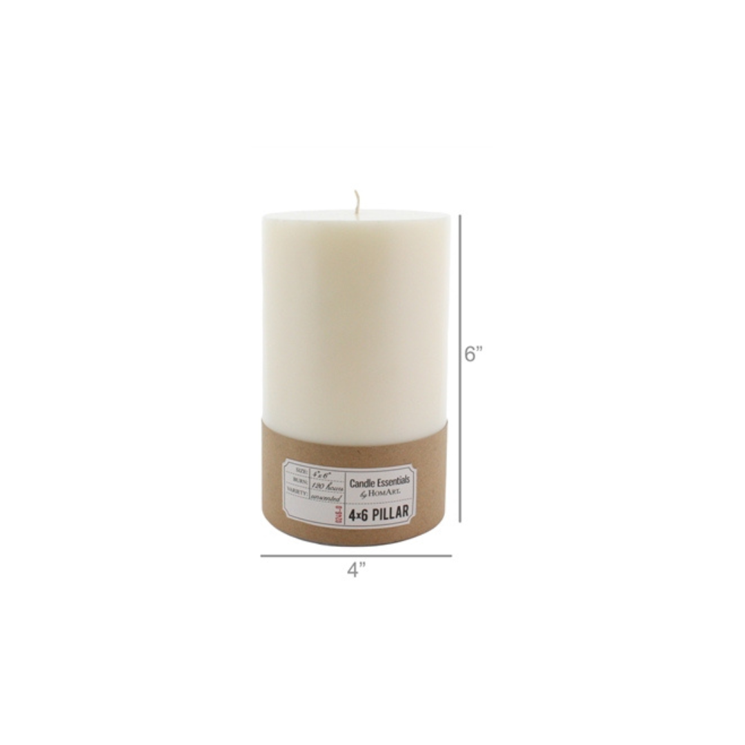 Ivory Pillar Candle (Medium)