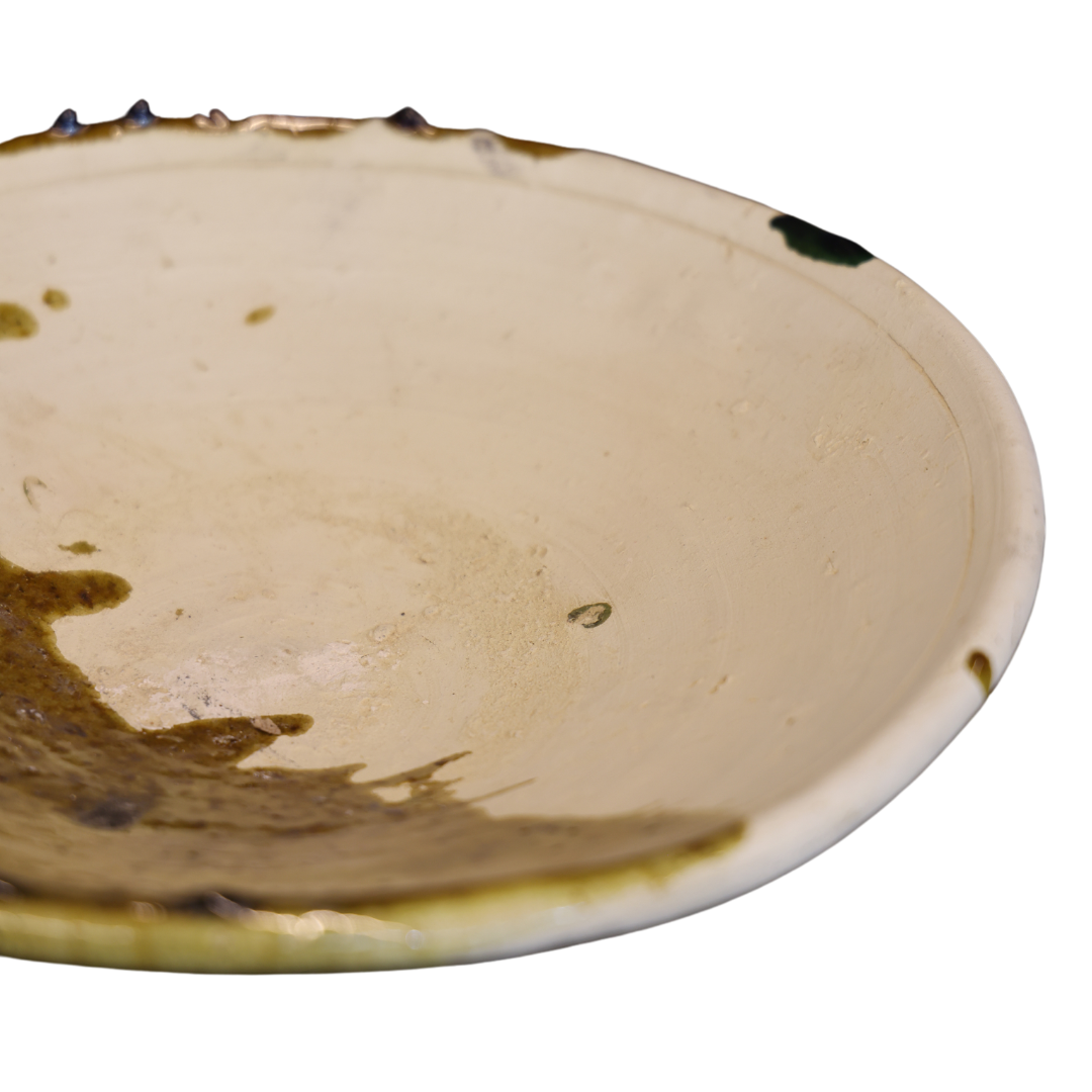 Tinfou Half Amber & Half White Ceramic Piece - Thumbnail 3