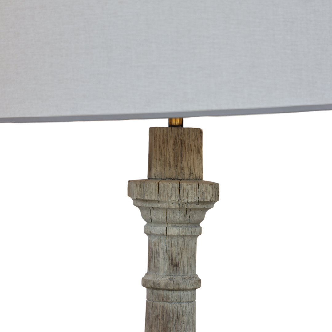 20th Century Bleached Oak Floor Lamp - Thumbnail 2