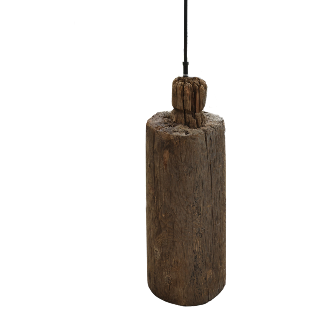 1900s Southern European Wooden Floor Lamp - Thumbnail 2