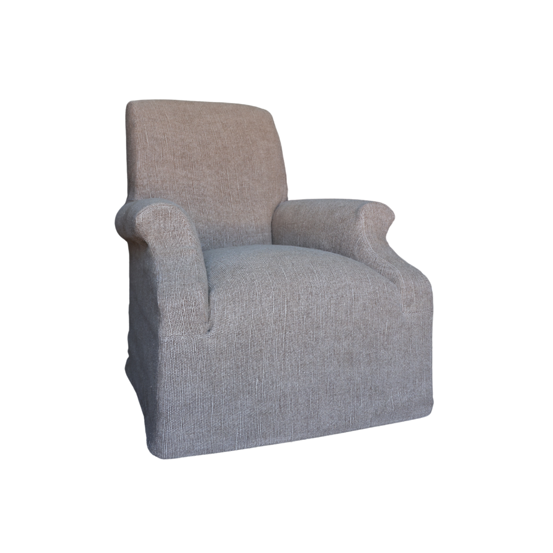 Verellen Rafael Slipcover Swivel Club Chair - Thumbnail 3