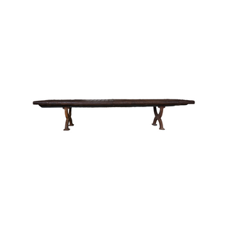1900s Cast Iron Coffee Table with Metal Top
