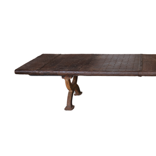 1900s Cast Iron Coffee Table with Metal Top

