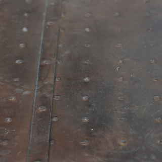 1900s Cast Iron Coffee Table with Metal Top
