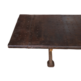 1900s Cast Iron Coffee Table with Metal Top
