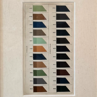 Custom 1930s Framed Color Swatches with Fabric Mat (Dark)
