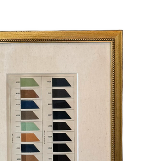 Custom 1930s Framed Color Swatches with Fabric Mat (Dark)
