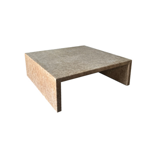 Sev Upholstered Coffee Table (Fargo Mushroom Leather)
