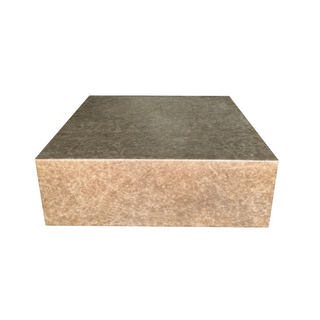 Sev Upholstered Coffee Table (Fargo Mushroom Leather)
