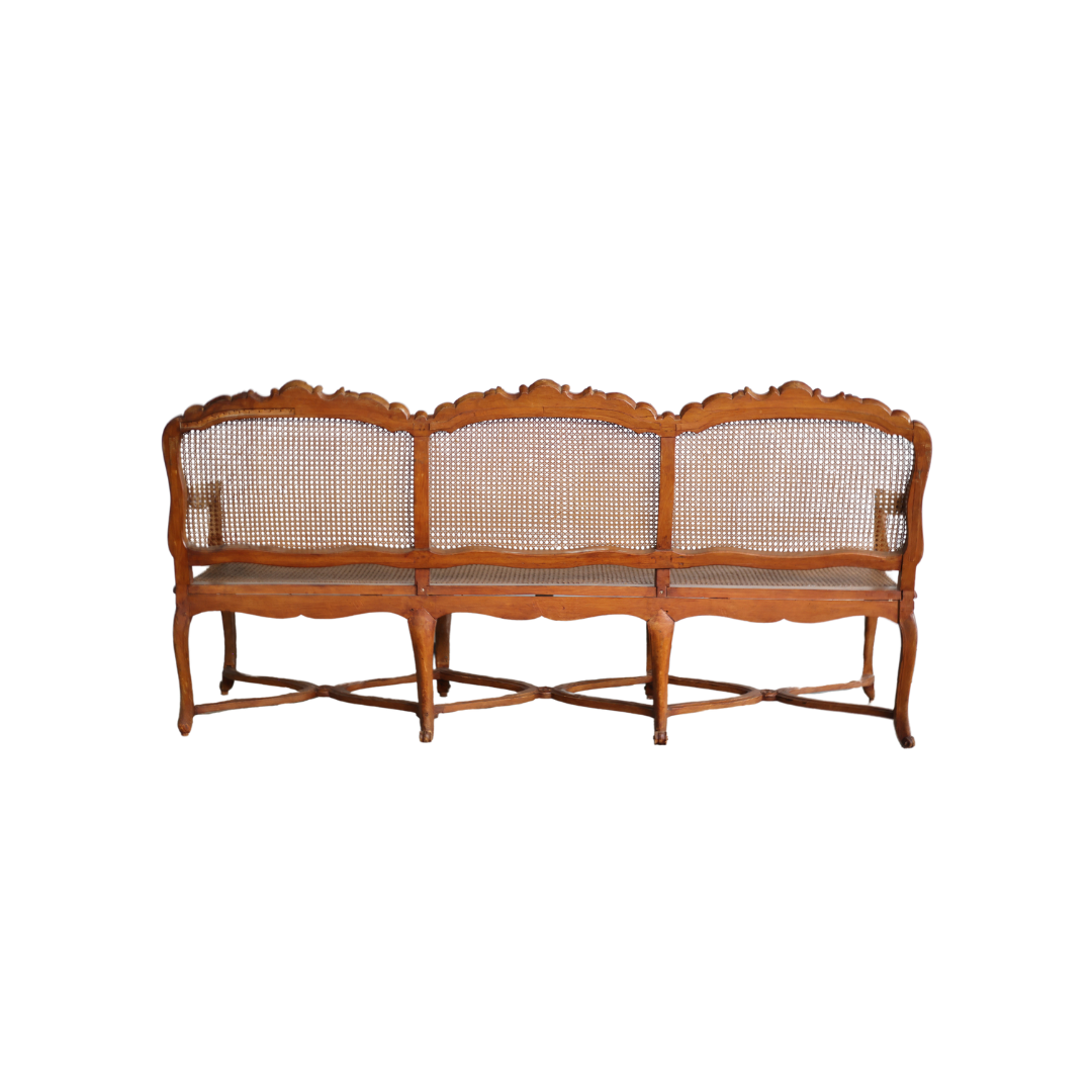 Christopher Collection Caned Bench