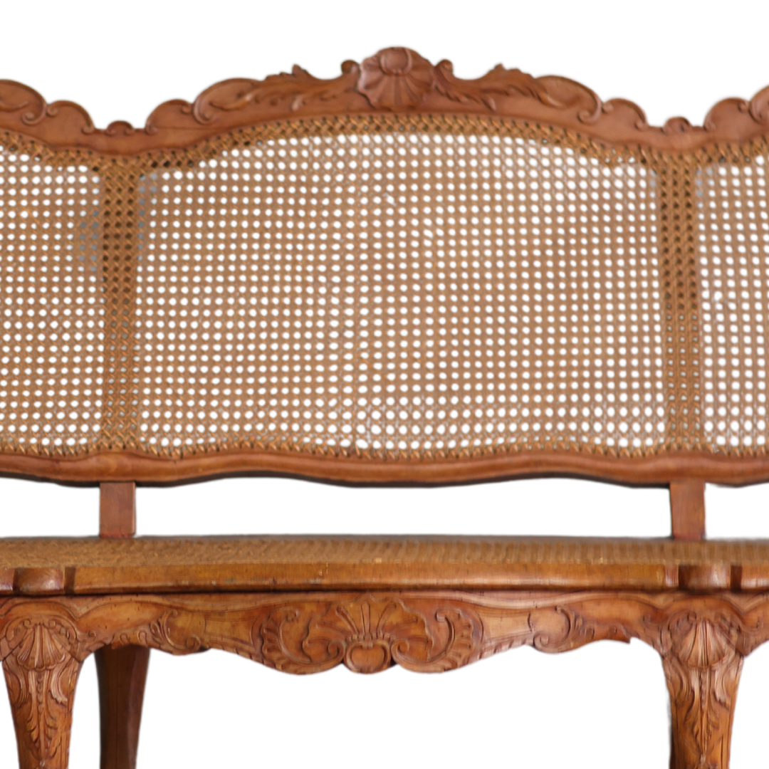 Christopher Collection Caned Bench - Thumbnail 4