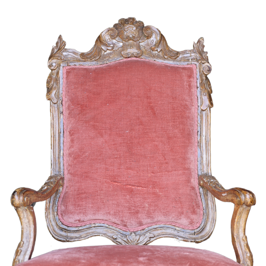 19th Century Louis XIV Giltwood Armchair - Thumbnail 2