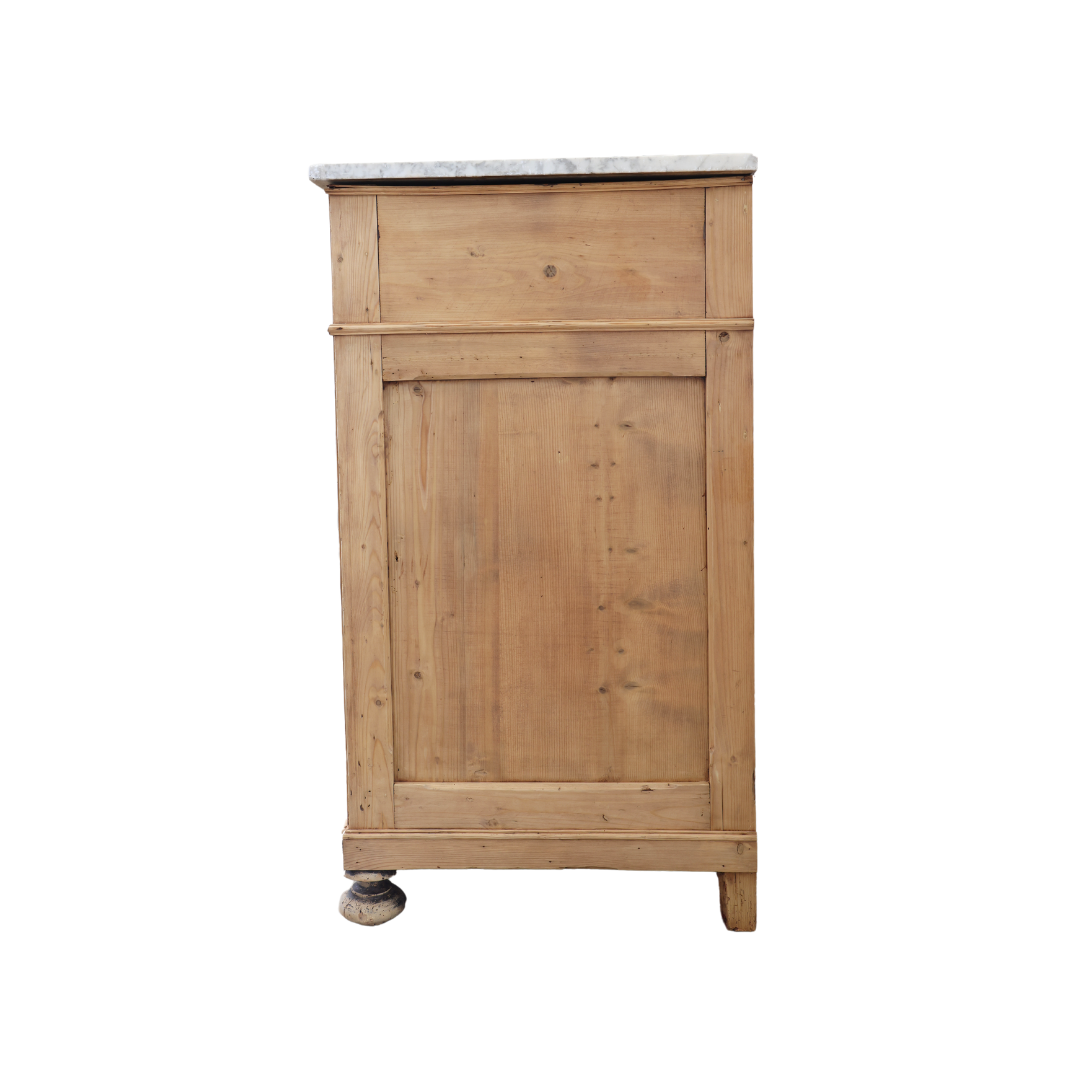 19th Century Louis Philippe Cabinet with Marble Top - Thumbnail 2