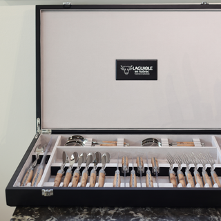 28 Piece Flatware Set in Juniper Wood
