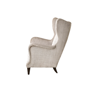 Wide Wale Corduroy Wing Chair (Smoke)
