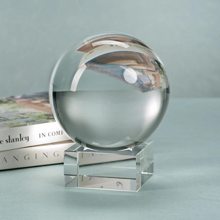 Serenity Crystal Orb on Base (Clear, Large)
