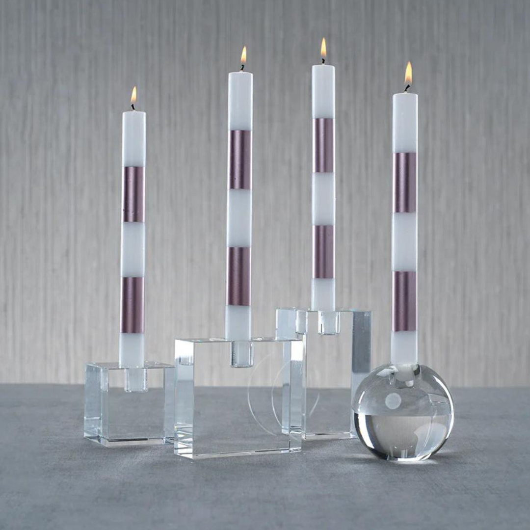 Rectangle Crystal Glass Taper Holder - Thumbnail 3