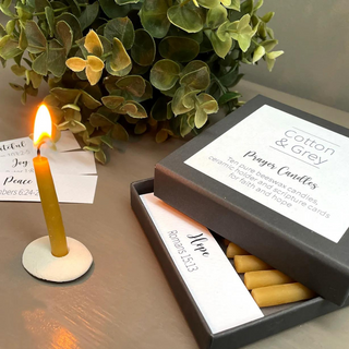 Prayer Candles with Scripture Cards
