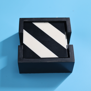 Bone & Horn Coasters with Tray
